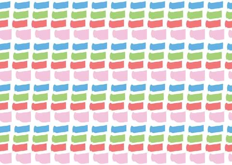 Vector texture background, seamless pattern. Hand drawn, blue, red, green, pi Stock Illustration