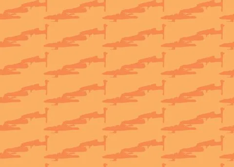 Vector texture background, seamless pattern. Hand drawn, orange colors. Stock Illustration
