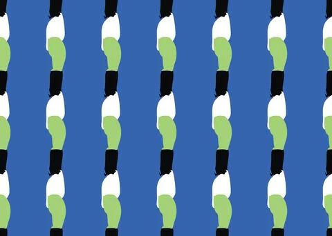 Vector texture background, seamless pattern. Hand drawn, blue, green, black,  Stock Illustration