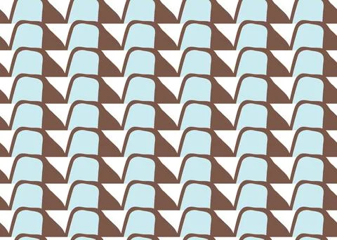 Vector texture background, seamless pattern. Hand drawn, brown, blue, white c Stock Illustration