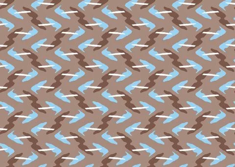 Vector texture background, seamless pattern. Hand drawn, brown, blue, white c Stock Illustration