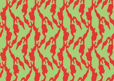 Vector texture background, seamless pattern. Hand drawn, green, red colors. Illustrazione stock