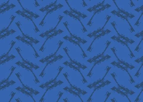 Vector texture background, seamless pattern. Hand drawn, blue colors. Illustrazione stock
