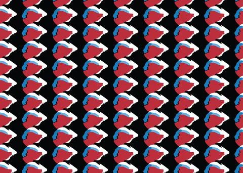 Vector texture background, seamless pattern. Hand drawn, red, blue, black, wh Stock Illustration