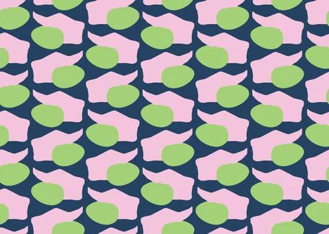 Vector texture background, seamless pattern. Hand drawn, blue, green, pink co Stock Illustration