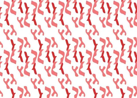 Vector texture background, seamless pattern. Hand drawn, red, white colors. Stock Illustration