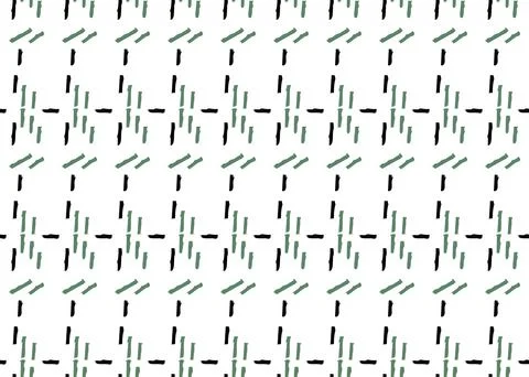 Vector texture background, seamless pattern. Hand drawn, green, black, white  Stock Illustration