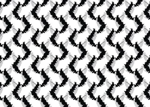 Vector texture background, seamless pattern. Hand drawn, black, grey, white c Stock Illustration