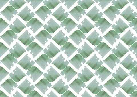 Vector texture background, seamless pattern. Hand drawn, green, white colors. Stock Illustration
