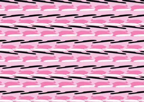 Vector texture background, seamless pattern. Hand drawn, pink, black, white c Stock Illustration