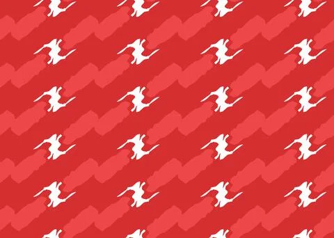 Vector texture background, seamless pattern. Hand drawn, red, white colors. Stock Illustration