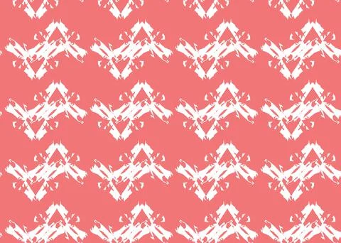 Vector texture background, seamless pattern. Hand drawn, red, white colors. Stock Illustration