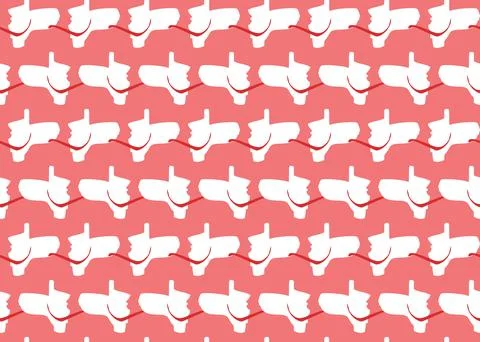 Vector texture background, seamless pattern. Hand drawn, red, white colors. Stock Illustration
