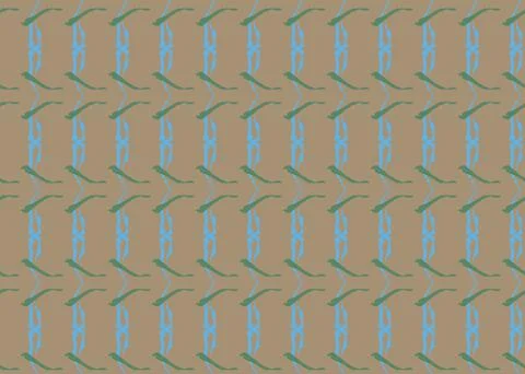 Vector texture background, seamless pattern. Hand drawn, brown, blue, green c Stock Illustration