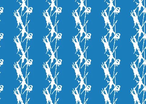 Vector texture background, seamless pattern. Hand drawn, blue, white colors. Stock Illustration