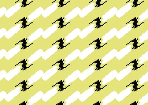 Vector texture background, seamless pattern. Hand drawn, yellow, white, black Stock Illustration