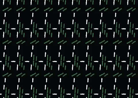 Vector texture background, seamless pattern. Hand drawn, black, green, white  Stock Illustration