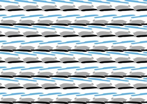 Vector texture background, seamless pattern. Hand drawn, blue, grey, black, w Stock Illustration