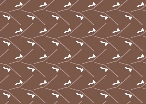 Vector texture background, seamless pattern. Hand drawn, brown, white colors. Stock Illustration