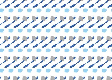 Vector texture background, seamless pattern. Hand drawn, blue, grey, white co Stock Illustration