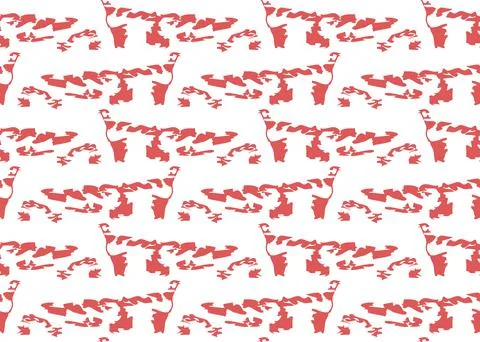 Vector texture background, seamless pattern. Hand drawn, red, white colors. Stock Illustration