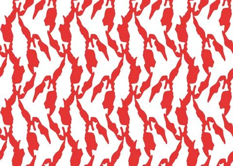 Vector texture background, seamless pattern. Hand drawn, red, white colors. Stock Illustration