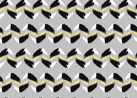 Vector texture background, seamless pattern. Hand drawn, grey, black, yellow, Stock Illustration