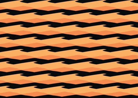 Vector texture background, seamless pattern. Hand drawn, orange, black colors Stock Illustration