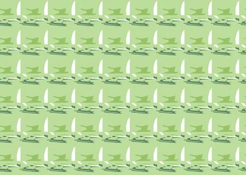 Vector texture background, seamless pattern. Hand drawn, green, white colors. Stock Illustration