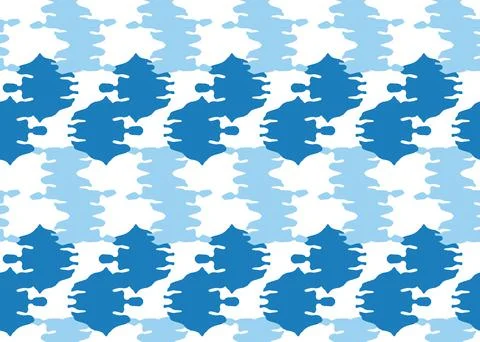 Vector texture background, seamless pattern. Hand drawn, blue, white colors. Stock Illustration