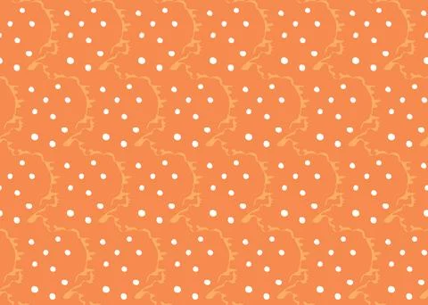 Vector texture background, seamless pattern. Hand drawn, orange, white colors Illustrazione stock