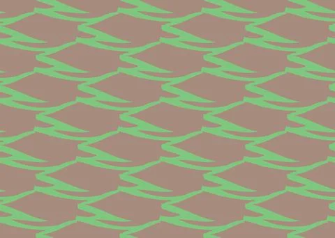 Vector texture background, seamless pattern. Hand drawn, green, brown colors. Stock Illustration