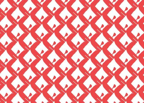 Vector texture background, seamless pattern. Hand drawn, red, white colors. Stock Illustration