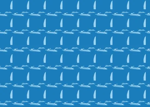 Vector texture background, seamless pattern. Hand drawn, blue colors. Stock Illustration