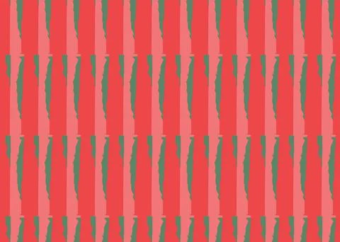 Vector texture background, seamless pattern. Hand drawn, red, green colors. Stock Illustration