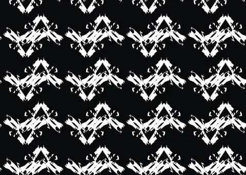 Vector texture background, seamless pattern. Hand drawn, black, white colors. Stock Illustration