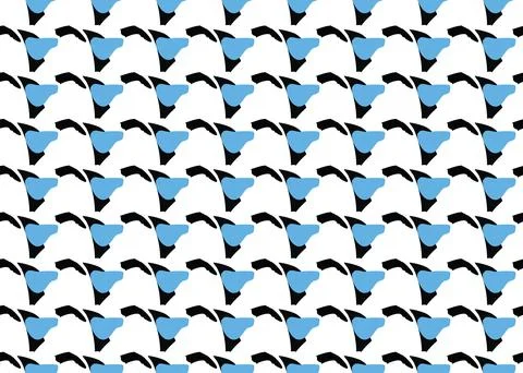 Vector texture background, seamless pattern. Hand drawn, blue, black, white c Stock Illustration