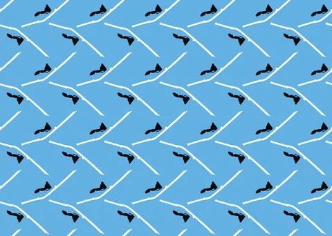 Vector texture background, seamless pattern. Hand drawn, blue, black, white c Stock Illustration