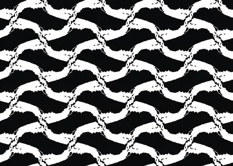 Vector texture background, seamless pattern. Hand drawn, black, white colors. Stock Illustration