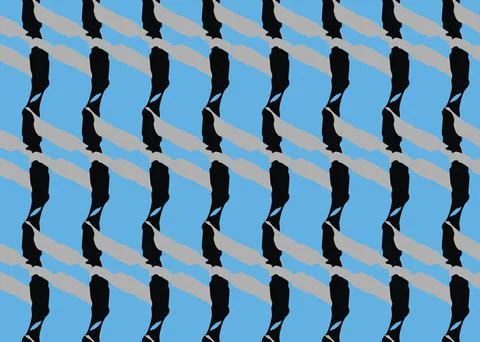 Vector texture background, seamless pattern. Hand drawn, blue, grey, black co Stock Illustration