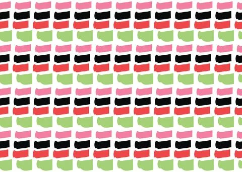 Vector texture background, seamless pattern. Hand drawn, pink, green, red, bl Stock Illustration