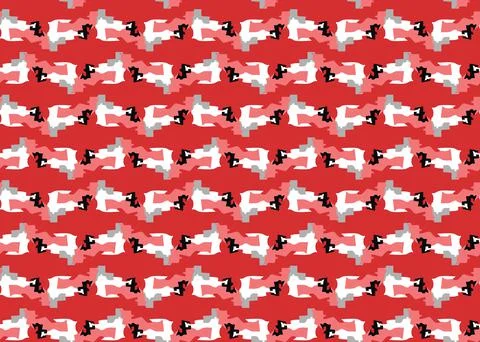 Vector texture background, seamless pattern. Hand drawn, red, grey, black, wh Stock Illustration