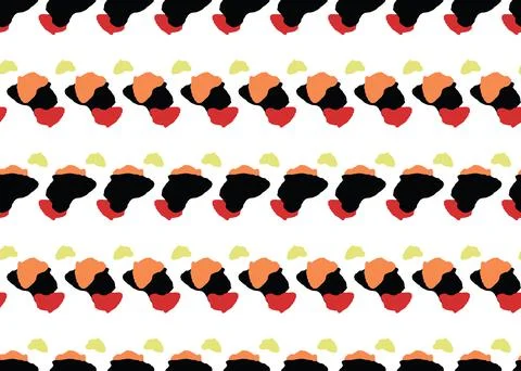 Vector texture background, seamless pattern. Hand drawn, orange, red, yellow, Stock Illustration