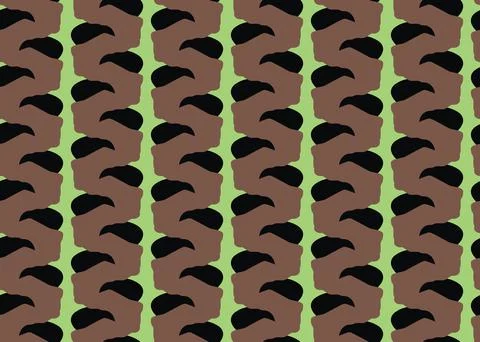 Vector texture background, seamless pattern. Hand drawn, brown, green, black  Stock Illustration