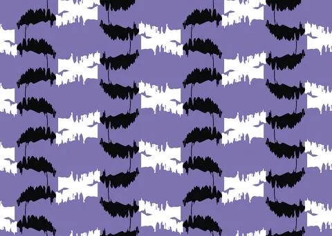 Vector texture background, seamless pattern. Hand drawn, purple, black, white Stock Illustration