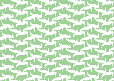 Vector texture background, seamless pattern. Hand drawn, green, white colors. Stock Illustration