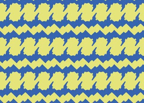 Vector texture background, seamless pattern. Hand drawn, yellow, blue colors. Stock Illustration