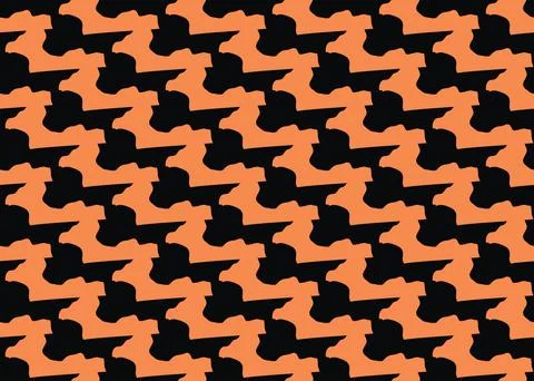 Vector texture background, seamless pattern. Hand drawn, orange, black colors Stock Illustration