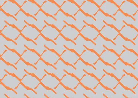 Vector texture background, seamless pattern. Hand drawn, grey, orange colors. Stock Illustration