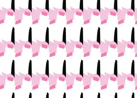 Vector texture background, seamless pattern. Hand drawn, pink, black, white c Stock Illustration